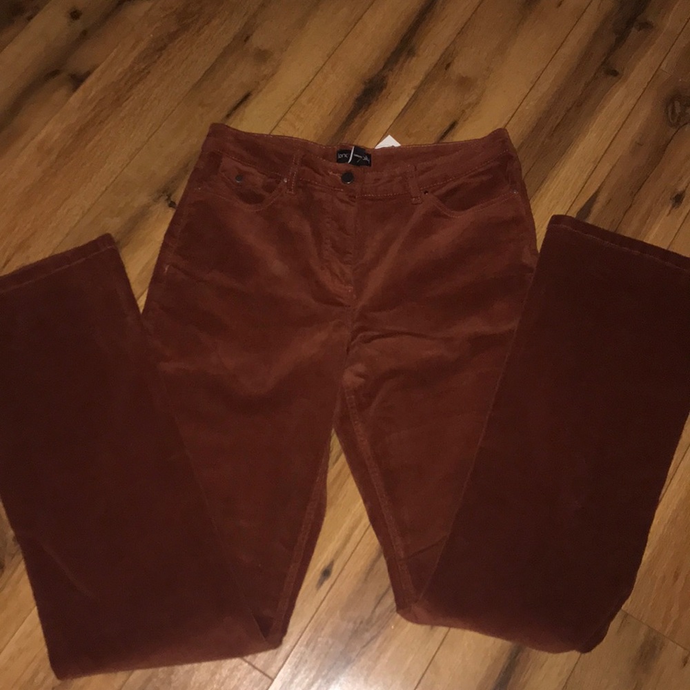 Long Tall Sally Corduroy Orange Bootcut Trousers - Picture 5 of 7